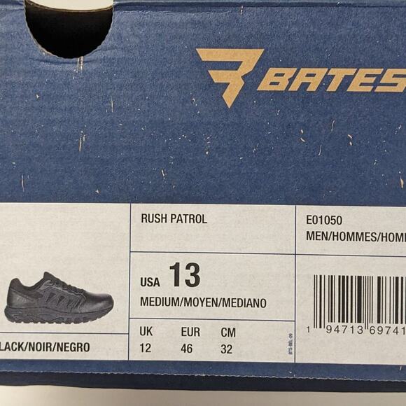 Bates Rush Patrol Sneakers, Black, Men's 13 M - Picture 7 of 7